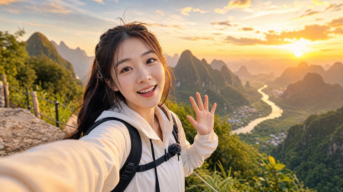 小马拉大车桂林山水旅行vlog生活视频分享
